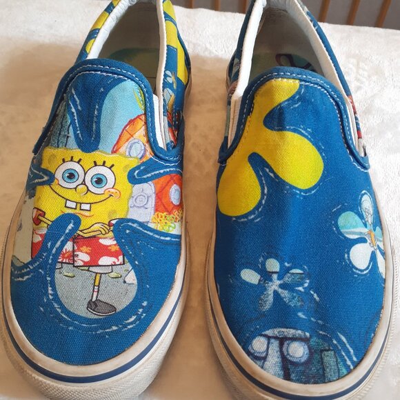 VANS X SPONGEBOB CLASSIC SLIP ON SHOES ALOHABOB 721356-MENS 4-WOMENS SIZE 5.5 - Picture 1 of 7